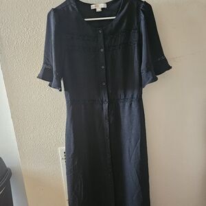 Black Button-Up Dress